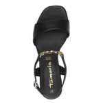 Дамски кожени сандали на ток Tamaris черни - Image 6