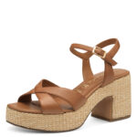 Дамски сандали на ток Tamaris Touch-it кафяви