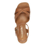 Дамски сандали на ток Tamaris Touch-it кафяви - Image 5