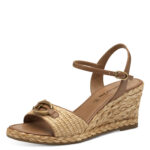 Дамски сандали на платформа Tamaris Antislide бежови/кафяви