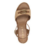 Дамски сандали на платформа Tamaris Antislide бежови/кафяви - Image 5