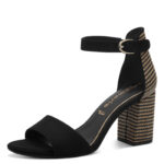 Дамски елегантни сандали на ток Tamaris Touch It черни