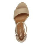 Дамски елегантни сандали на ток Tamaris Touch It бежови/цветни - Image 5