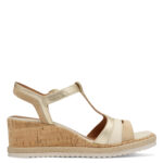 Дамски сандали на платформа Tamaris Touch-it бежови/златисти - Image 3