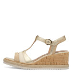 Дамски сандали на платформа Tamaris Touch-it бежови/златисти - Image 2
