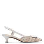 Дамски обувки на ток Marco Tozzi Feel me бели/цветни - Image 3