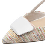 Дамски обувки на ток Marco Tozzi Feel me бели/цветни - Image 4