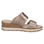 Дамски чехли на платформа Caprice златисти - Image 4