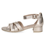 Дамски кожени сандали на ток Caprice златисти - Image 3