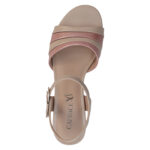 Дамски сандали с ток Caprice бежови/розови - Image 4