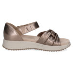 Дамски кожени сандали Caprice златисти - Image 4