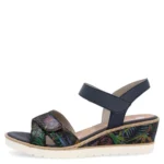 Дамски кожени сандали на платформа Remonte R6252-15 сини - Image 2