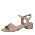 Дамски сандали с ток Caprice бежови/розови