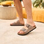 Мъжки велурени чехли Rieker 21190-27 бежови