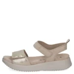 Дамски сандали от естествена кожа Caprice бежови/златисти - Image 2