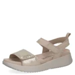 Дамски сандали от естествена кожа Caprice бежови/златисти