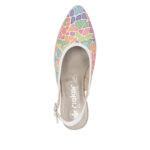 Дамски елегантни обувки Rieker 47060-90 бежови/цветни - Image 8