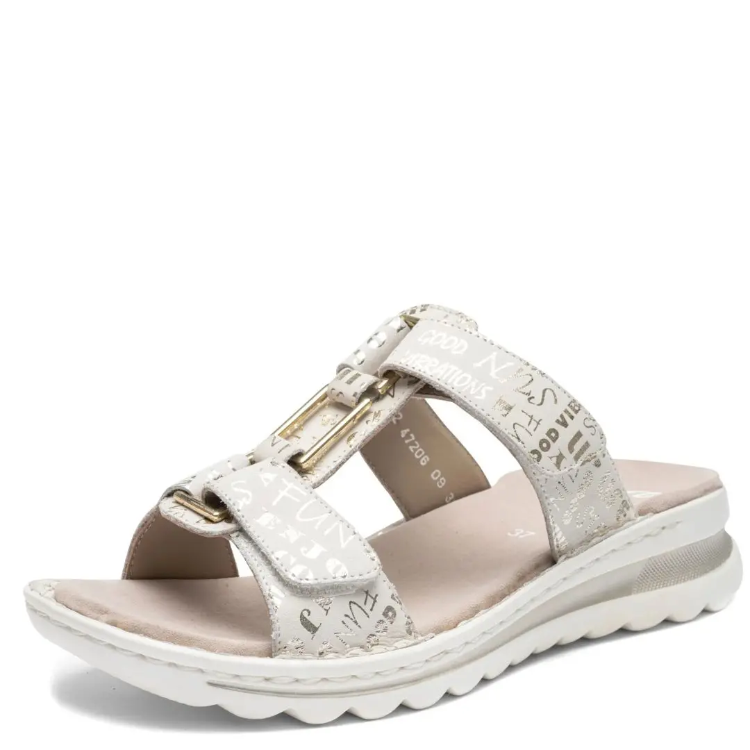 47206-1-11.jpg Дамски чехли Ara High Soft естествена кожа бежови/златисти - Image 1