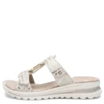 Дамски чехли Ara High Soft естествена кожа бежови/златисти - Image 2