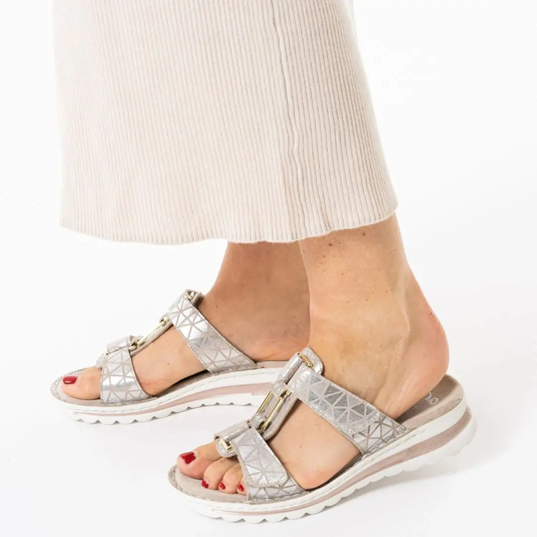 47206-1-2.jpg Дамски чехли Ara High Soft естествена кожа бежови - Image 1