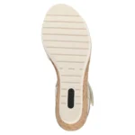 Дамски кожени сандали на платформа Remonte R6252-91 бежови/златисти - Image 6