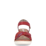 Дамски кожени сандали на платформа Remonte R6252-33 червени/цветни - Image 5