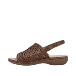 Дамски кожени сандали RIEKER 65985-25 F ширина кафяви - Image 3