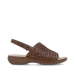 Дамски кожени сандали RIEKER 65985-25 F ширина кафяви - Image 4