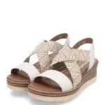 Дамски бежови сандали на платформа REMONTE D2L54-60 ширина F1/2 - Image 3