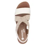 Дамски бежови сандали на платформа REMONTE D2L54-60 ширина F1/2 - Image 4