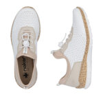 Дамски спортни обувки Rieker N4286-80 бели/бежови - Image 10