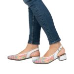 Дамски елегантни обувки Rieker 47060-90 бежови/цветни