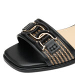 Дамски сандали Marco Tozzi Feel Me черни/бежови - Image 4