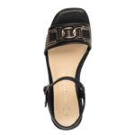Дамски сандали Marco Tozzi Feel Me черни/бежови - Image 5