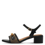 Дамски сандали на ток Marco Tozzi Feel Me черни/бежови - Image 2