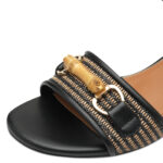 Дамски сандали на ток Marco Tozzi Feel Me черни/бежови - Image 4