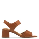 Дамски кожени сандали Tamaris Comfort Wide fit кафяви - Image 3