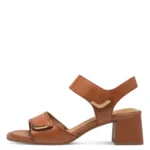 Дамски кожени сандали Tamaris Comfort Wide fit кафяви - Image 2