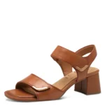 Дамски кожени сандали Tamaris Comfort Wide fit кафяви