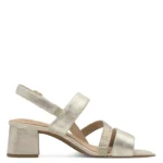 Дамски сандали на ток Tamaris Comfort Wide fit сребристи - Image 3