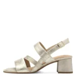 Дамски сандали на ток Tamaris Comfort Wide fit сребристи - Image 2