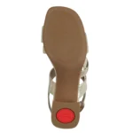 Дамски сандали на ток Tamaris Comfort Wide fit сребристи - Image 6