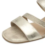 Дамски сандали на ток Tamaris Comfort Wide fit сребристи - Image 4