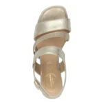 Дамски сандали на ток Tamaris Comfort Wide fit сребристи - Image 5