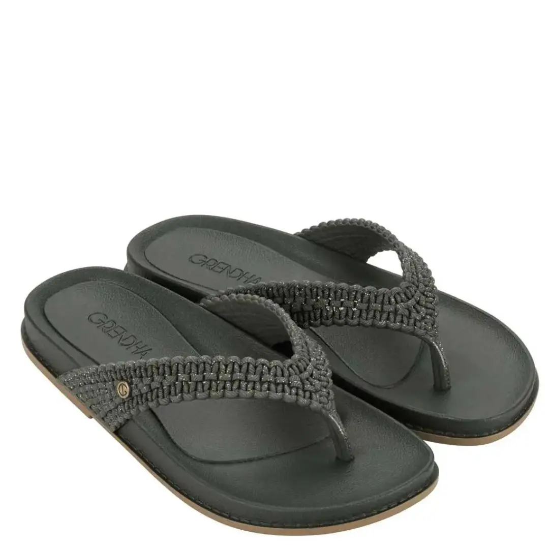 19002-3dddd Дамски чехли Grendha-19002-Military - Image 1