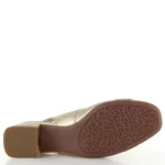 Дамски кожени обувки на нисък ток Ara H ширина златисти - Image 3