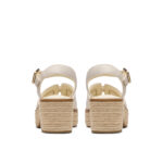 Дамски кожени сандали Clarks Coledale Strap слонова кост - Image 6
