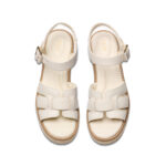 Дамски кожени сандали Clarks Coledale Strap слонова кост - Image 5
