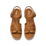 Дамски кожени сандали Clarks Coledale Strap кафяви - Image 5