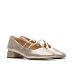 Дамски кожени обувки на ток Clarks златисти - Image 4